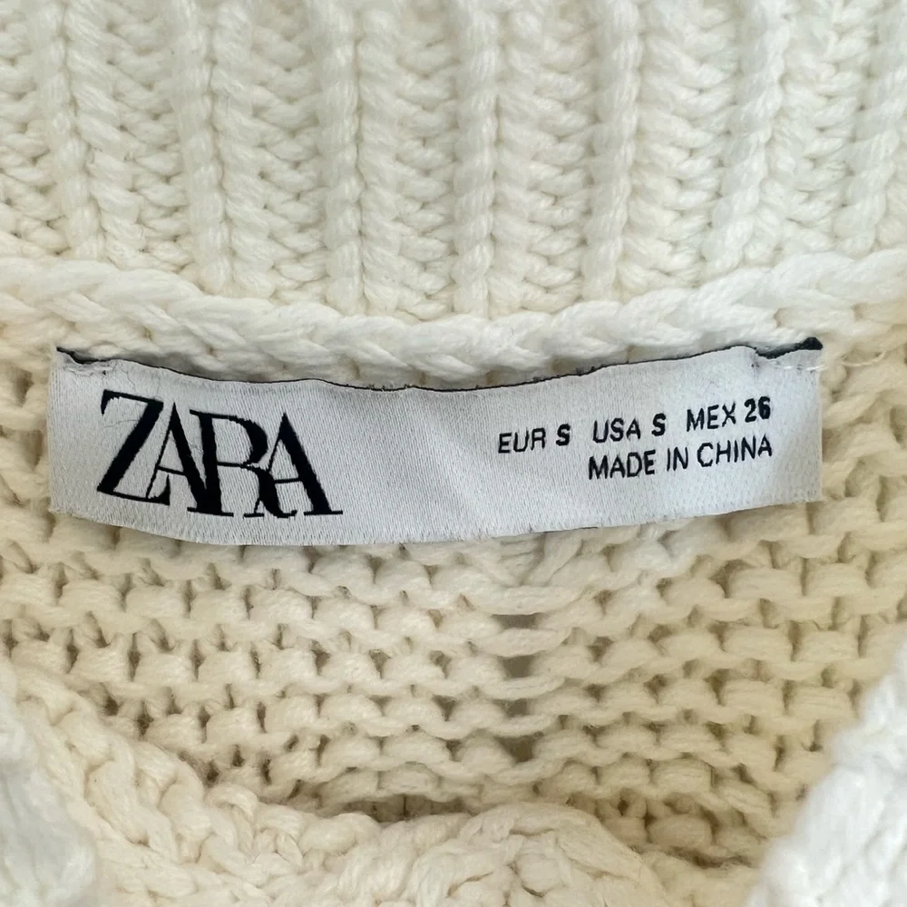 Zara Crop Knit Sweater Tank size Small - Picture 3 of 5